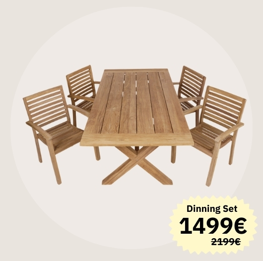 Juego de muebles de jardín Chadstone Pala de teca